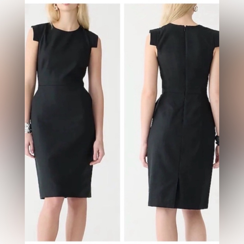 J. Crew Wool-Blend Resume Dress black size 4